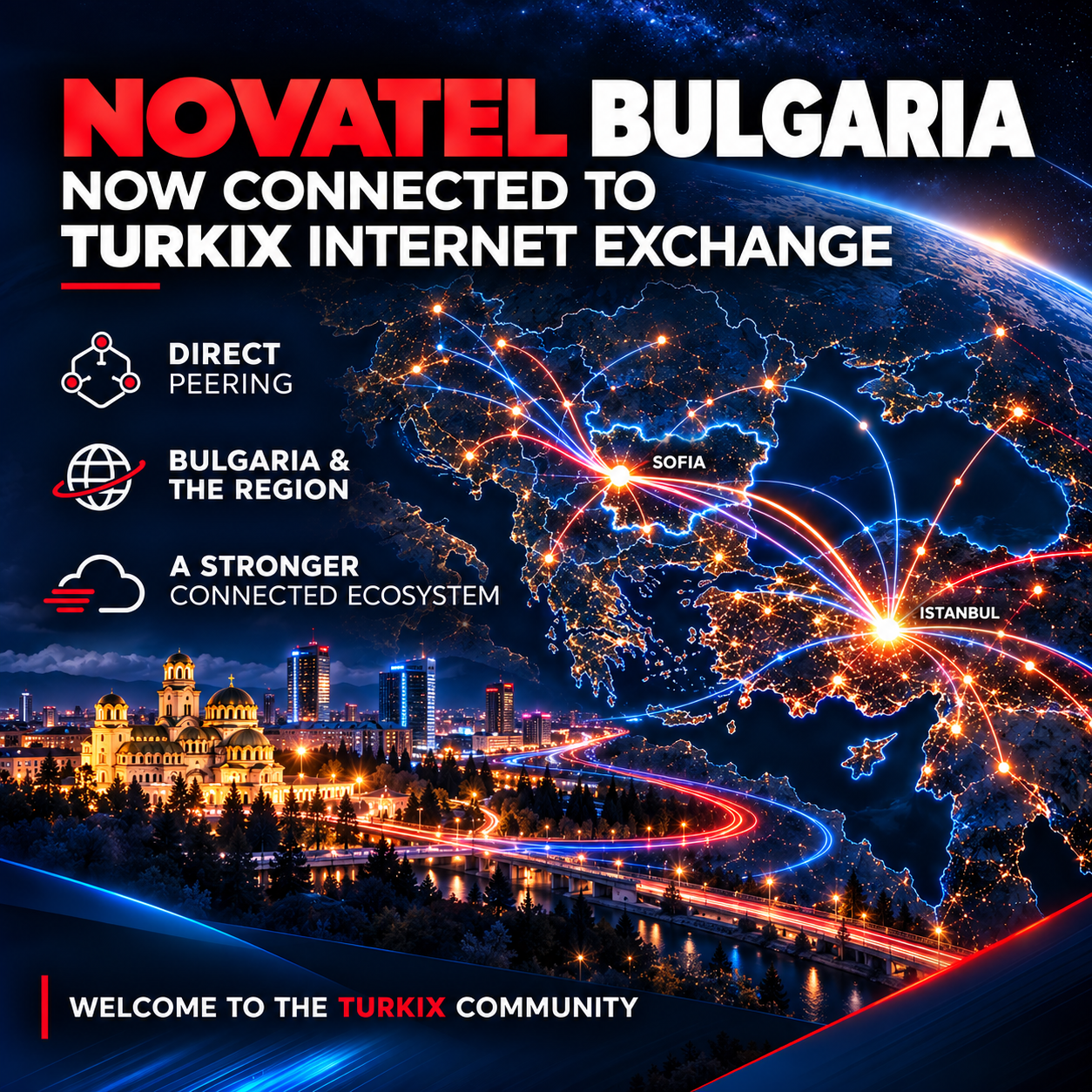 Novatel EOOD, TurkIX’e 100G bağlantı ile katıldı